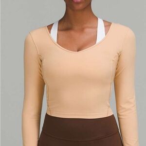 SOLD lululemon align contour color long sleeve crop top size 6